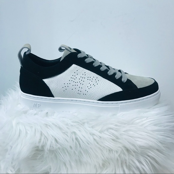 NWT Maxim Pardi Men’s Verona Low top sneakers sz 9.5 black white gray - Picture 3 of 14